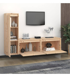 Meubles TV 3 pcs Bois massif de pin