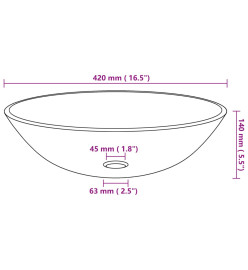 Lavabo de bain avec robinet et drain à poussoir Verre trempé