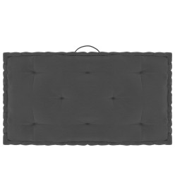 Coussin de plancher de palette Anthracite 73x40x7 cm Coton