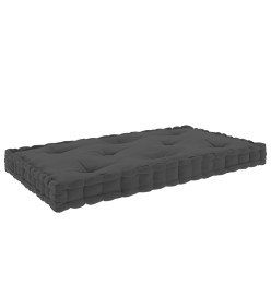 Coussin de plancher de palette Anthracite 73x40x7 cm Coton