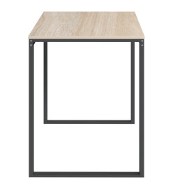 Bureau d'ordinateur Noir et chêne 110x60x73 cm Aggloméré