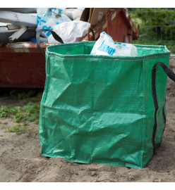 Nature Sac à déchets de jardin carré Vert 148 L