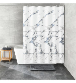 Kleine Wolke Rideau de douche Marble 180x200 cm Blanc et gris