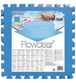 Bestway Protecteurs de sols de piscine 8 pcs bleu 58220