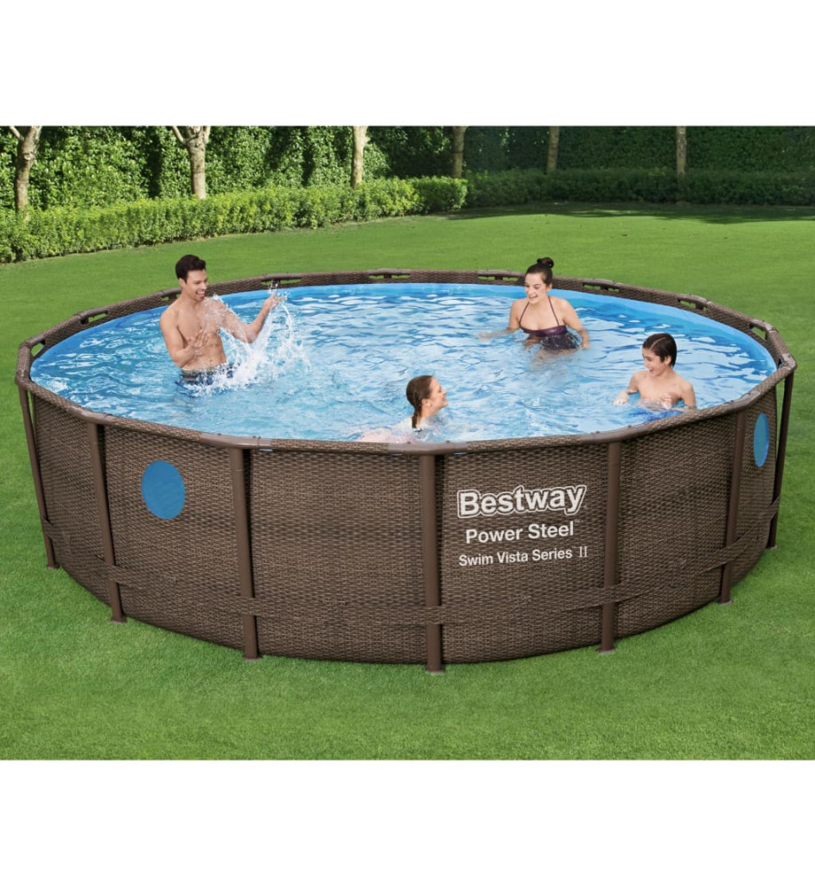 Bestway Ensemble de piscine Power Steel 488x122 cm