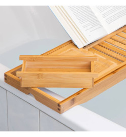 HI Plateau de bain réglable bambou (70-105)x22x4 cm