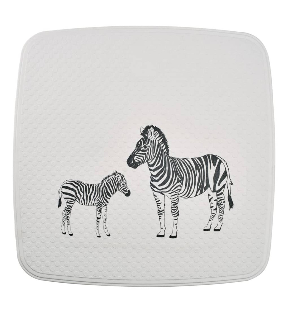 RIDDER Tapis de douche Zebra 54x54 cm Blanc et noir