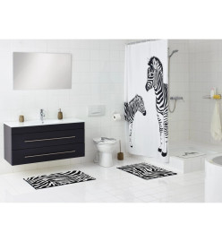 RIDDER Tapis de douche Zebra 54x54 cm Blanc et noir