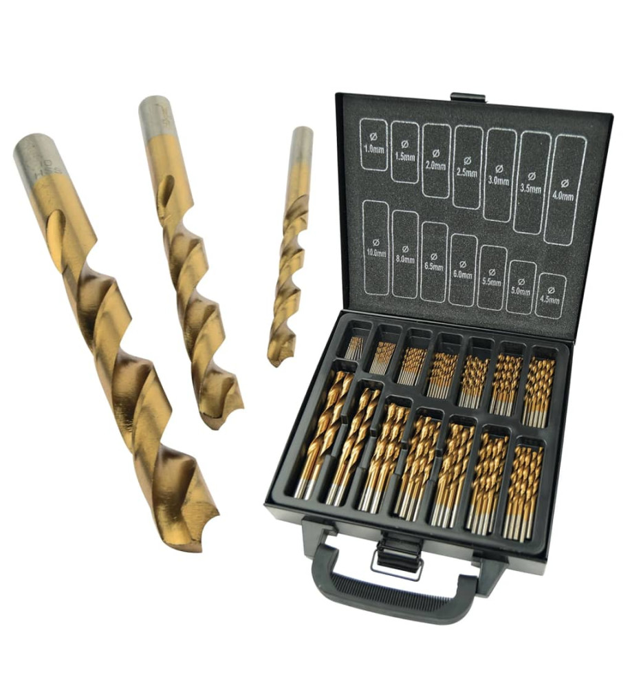 Brüder Mannesmann Ensemble de forets en acier rapide 99 pcs Titanium