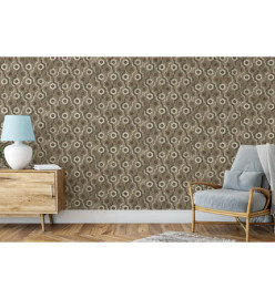 DUTCH WALLCOVERINGS Papier peint Galactic Marron et blanc