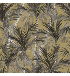 DUTCH WALLCOVERINGS Papier peint Palm Trees Doré et noir