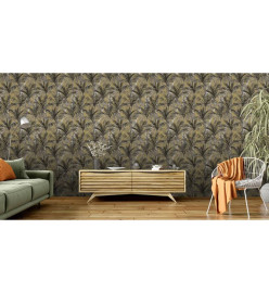 DUTCH WALLCOVERINGS Papier peint Palm Trees Doré et noir