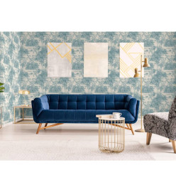 DUTCH WALLCOVERINGS Papier peint Tropical Beige et bleu clair