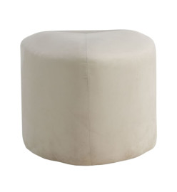 Venture Home Pouf Peg 46x46x41 cm Velours Blanc