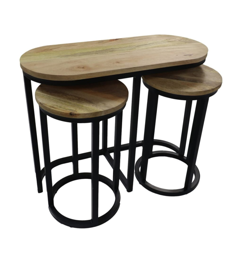 HSM Collection Ensemble de tables d'appoint 3 pcs