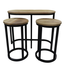 HSM Collection Ensemble de tables d'appoint 3 pcs