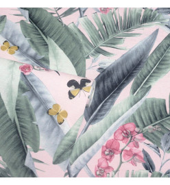 DUTCH WALLCOVERINGS Papier peint Lush Tropical Rose et bleu