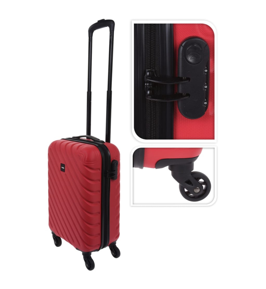 ProWorld Valise design à losanges 28 L rouge chaud