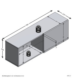 FMD Porte-manteau mural avec compartiment 99,1x27,2x33 cm Noir