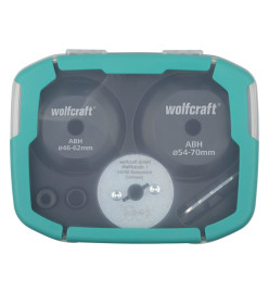 wolfcraft Jeu d'outils d'agrandissement de trous à scies cloches 3 pcs