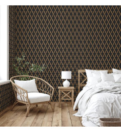 DUTCH WALLCOVERINGS Papier peint Geometric Noir et doré