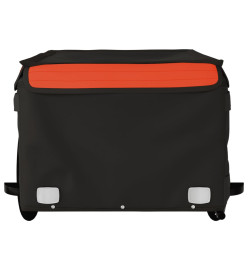 Remorque pour vélo noir et orange 45 kg fer