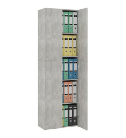 Armoire de bureau Gris cement 60x32x190 cm Aggloméré