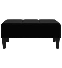 Repose-pied Noir 78x56x32 cm Velours