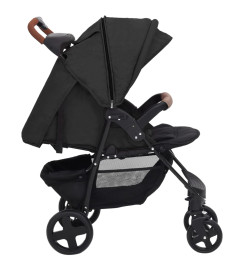 Poussette pour bébé 2-en-1 Anthracite Acier