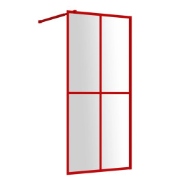 Paroi de douche avec verre ESG transparent rouge 80x195 cm