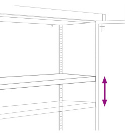 Classeur blanc 90x40x90 cm acier