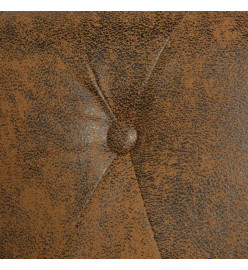 Canapé Chesterfield 2 places cuir artificiel marron