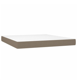 Lit à sommier tapissier avec matelas Taupe 180x200 cm Tissu