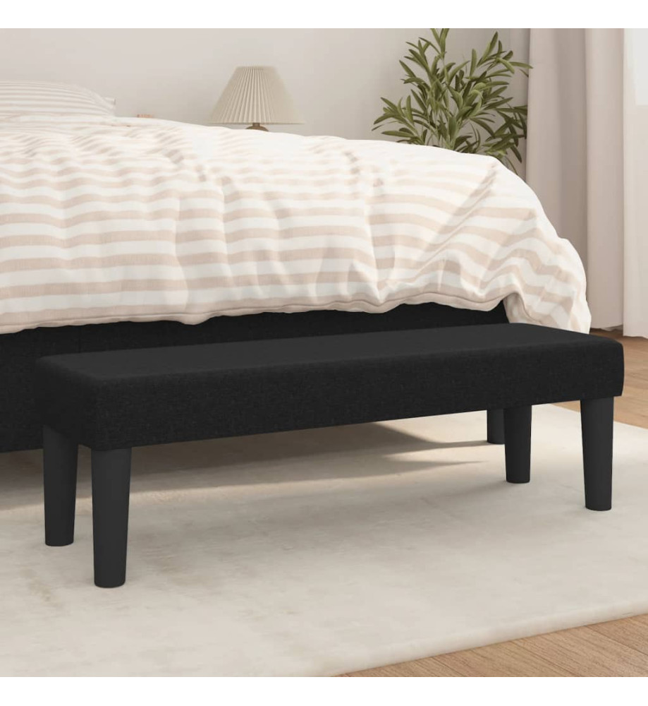 Banc Noir 100x30x30 cm Tissu