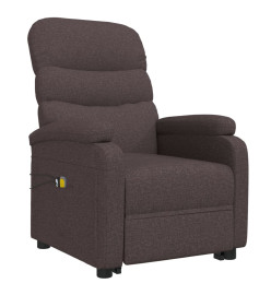 Fauteuil de massage Marron foncé Tissu