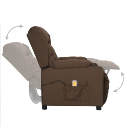 Fauteuil de massage Marron Tissu