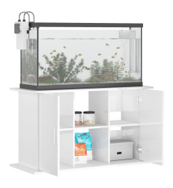 Support d'aquarium blanc brillant 101x41x58cm bois d'ingénierie