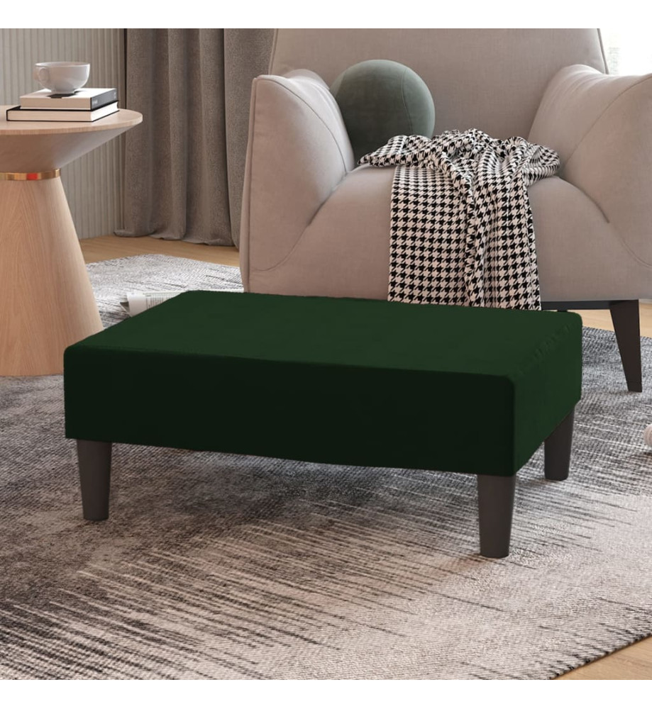 Repose-pied Vert foncé 78x56x32 cm Velours