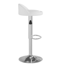 Tabourets de bar lot de 2 blanc similicuir