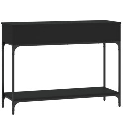 Table console noir 100x34,5x75 cm bois d'ingénierie