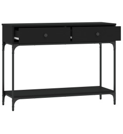 Table console noir 100x34,5x75 cm bois d'ingénierie