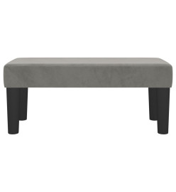 Banc Gris clair 70x30x30 cm Velours