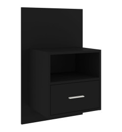 Tables de chevet murales 2 pcs Noir