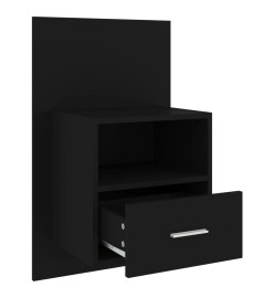 Tables de chevet murales 2 pcs Noir