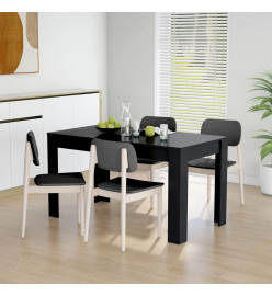Table de salle à manger Noir 140x74,5x76 cm Aggloméré