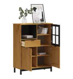 Buffet avec porte vitrée FLAM 92x40x122,5 cm bois massif de pin