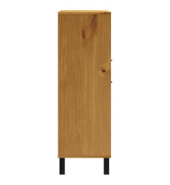 Buffet avec porte vitrée FLAM 92x40x122,5 cm bois massif de pin