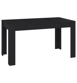 Table de salle à manger Noir 140x74,5x76 cm Aggloméré