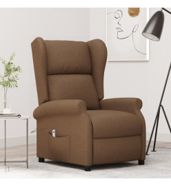 Fauteuil inclinable électrique Marron Tissu