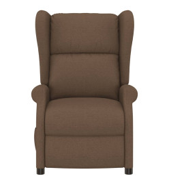 Fauteuil inclinable électrique Marron Tissu